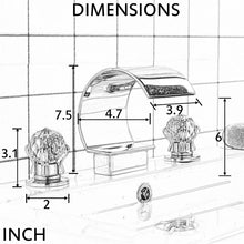 Load image into Gallery viewer, Widespread Bathroom Faucet Bathroom Faucet 3 Holes Dual Crystal Handle Vanity Basin Mixer Tap 63-PHSJXCS