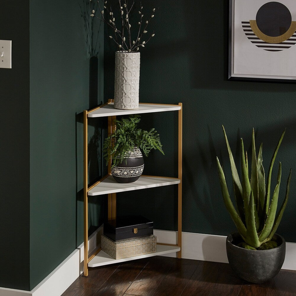 Winnie Two-Tone Corner Bookcase by iNSPIRE Q Modern