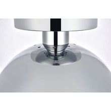 Load image into Gallery viewer, Yearby Glass Semi Flush Mount, Chrome + Clear