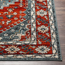 Load image into Gallery viewer, 6'7" x 9' Artistic Weavers Redondo beach Burnt Orange/Charcoal Indoor Medallion Oriental Area Rug