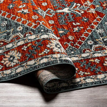 Load image into Gallery viewer, 6'7" x 9' Artistic Weavers Redondo beach Burnt Orange/Charcoal Indoor Medallion Oriental Area Rug