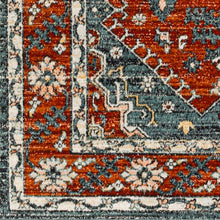 Load image into Gallery viewer, 6'7" x 9' Artistic Weavers Redondo beach Burnt Orange/Charcoal Indoor Medallion Oriental Area Rug