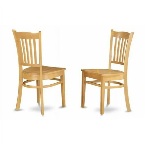 East West Furniture Groton dining chairs - Wooden Seat and OAK Solid wood Frame dining room chair Set of 2