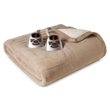 Load image into Gallery viewer, King Microplush Electric Bed Blanket Beige - Biddeford Blankets