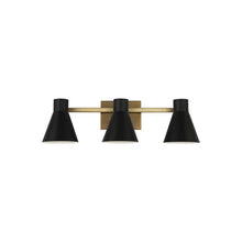 Load image into Gallery viewer, Byers 3 - Light Dimmable Vanity Light, gold / black