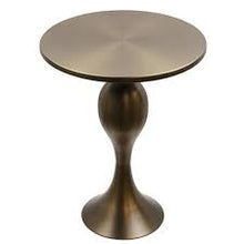 Load image into Gallery viewer, 24&quot; Matte Golden Bronze Accent Table