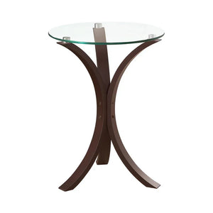 Edgar Cappuccino Round Accent Table