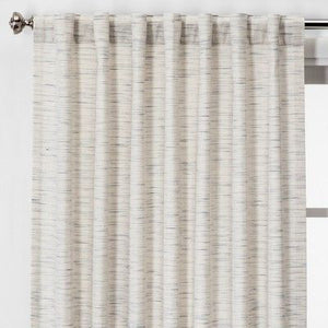 95"L Light Filtering Herringbone Curtain Panels (Set of 2)