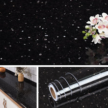 Load image into Gallery viewer, Black Galaxy Contact Paper - Peel and Stick Waterproof Stick on Countertops/Backsplash Kitchen Wallpaper