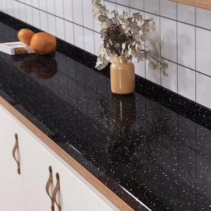 Black Galaxy Contact Paper - Peel and Stick Waterproof Stick on Countertops/Backsplash Kitchen Wallpaper