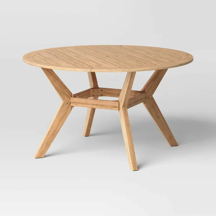 Threshold Studio McGee Eucalyptus Round Bluffdale 6 Person Outdoor Patio Dining Table - Brown Threshold x Studio McGee Eucalyptus Round Bluffdale 6 Person Outdoor Patio Dining Table - Brown
