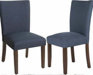 Parsons Classic Upholstered Accent Dining Chairs (Set of 3) Dark Blue