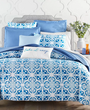 Load image into Gallery viewer, Twin 2pc Charter Club Damask Designs Painted Tile Duvet Cover Set