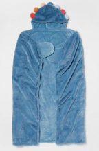 Load image into Gallery viewer, Pillowfort Pom Hooded Blanket w/ Built-In Hand Mitts Kids 40x50 Blue Oeko-Tex
