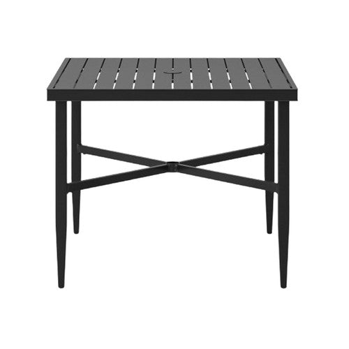Threshold Aluminum 4 Person Slat Top Square Patio Dining Table