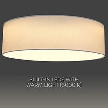 Load image into Gallery viewer, 15.75&quot; D Flush Mount Ceiling Light Drum Lamp Shade Led Fixture