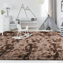 Load image into Gallery viewer, 5&#39; x 8&#39; tie-Dyed Coffee Shaggy Large Area Rugs For Living Room