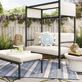 Threshold 2-Piece Ryegate Outdoor Patio Lounge Set Daybed & Ottoman Bench