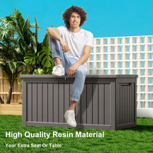 Load image into Gallery viewer, vbal 230 Gallons Water Resistant Resin Lockable Deck Box, Light Brown