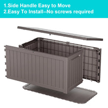 Load image into Gallery viewer, vbal 230 Gallons Water Resistant Resin Lockable Deck Box, Light Brown