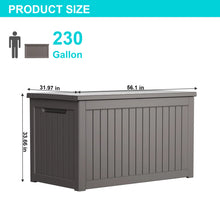Load image into Gallery viewer, vbal 230 Gallons Water Resistant Resin Lockable Deck Box, Light Brown
