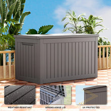 Load image into Gallery viewer, vbal 230 Gallons Water Resistant Resin Lockable Deck Box, Light Brown