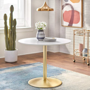 36" Hillboro Round Dining Table Metal Base - Buylateral