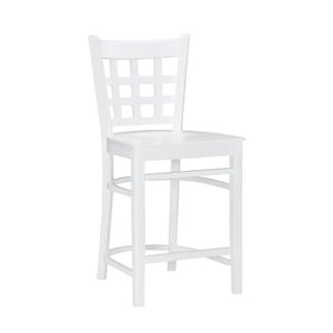 24” Levan Solid Wood Counter Stools (Set of 2) - White
