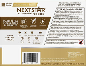 NextStar Flea & Tick Topical Treatment for Dogs - 3ct Size 23 to 44lbs
