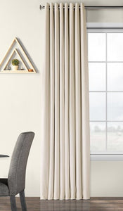 108" L Double-Wide Velvet Blackout Grommet Single Curtain Panel