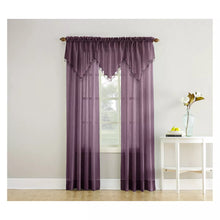 Load image into Gallery viewer, 24&quot;x51&quot; Erica Crushed Sheer Voile Ascot Valance (Set of 2) - No. 918