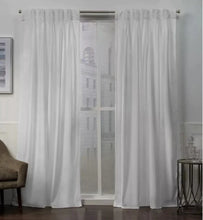 Load image into Gallery viewer, 96&quot;L Velvet Back Tab Light Filtering Curtain Panels (Set of 2) - Exclusive Home