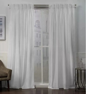 96"L Velvet Back Tab Light Filtering Curtain Panels (Set of 2) - Exclusive Home