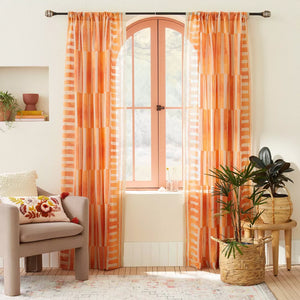 84"L Sheer Ophelia Printed Burnout Curtain Panels (Set of 2) - Opalhouse™ designed with Jungalow™