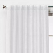 Load image into Gallery viewer, 84&quot;L Light Filtering Linen Curtain Panels (Set of 2) - Threshold