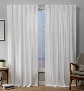 108"L Velvet Back Tab Light Filtering Curtain Panels (Set of 2) - Exclusive Home