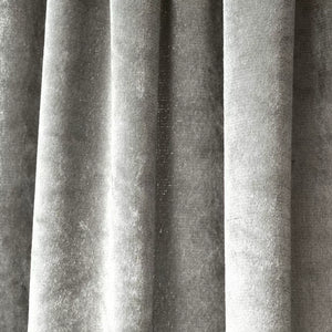 84"L Light Filtering Velvet Dream Bells Curtain Panels Silver (Set of 2)- Lush Décor