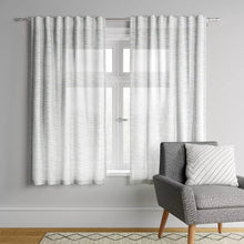 Load image into Gallery viewer, 63&quot;L Light Filtering Striation Herringbone Curtain Panels (Set of 2) - Project 62