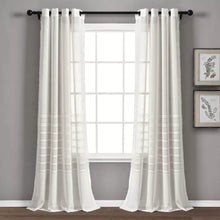 Load image into Gallery viewer, 84&quot;L Bridie Sheer Curtain Panels (Set of 2)- Lush Décor