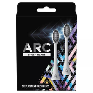 ARC Oral Care Battery Brush Refill Heads - White - 2ct