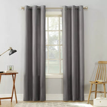Load image into Gallery viewer, Auction 63&quot; Sora Textured Light Filtering Grommet Top Curtain Panels (Set of 2) - No. 918
