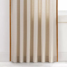 Load image into Gallery viewer, 84&quot;L Light Filtering Marlow Velvet Trim Curtain Panels (Set of 2) - Threshold™