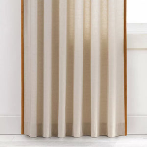 84"L Light Filtering Marlow Velvet Trim Curtain Panels (Set of 2) - Threshold™