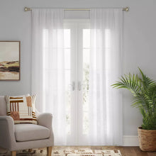 Load image into Gallery viewer, 84&quot;L Light Filtering Farrah Window Curtain Panels (Set of 2) - Threshold