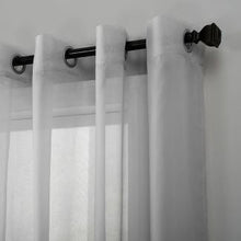 Load image into Gallery viewer, 108&quot;L Emily Sheer Voile Grommet Top Curtain Panels (Set of 2)
