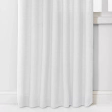 Load image into Gallery viewer, 84&quot;L Light Filtering Linen Curtain Panels (Set of 2) - Threshold
