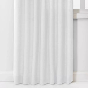 84"L Light Filtering Linen Curtain Panels (Set of 2) - Threshold