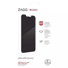 Load image into Gallery viewer, ZAGG Apple iPhone 13 Pro Max or or iPhone 14 Plus InvisibleShield Glass Elite Privacy AM Screen Protector
