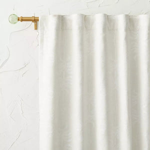 95"L Blackout Palm Frond Chenille Jacquard Curtain Panels (Set of 2) - Opalhouse
