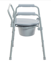 Load image into Gallery viewer, Drive Medical Steel Folding Bedside Commode
